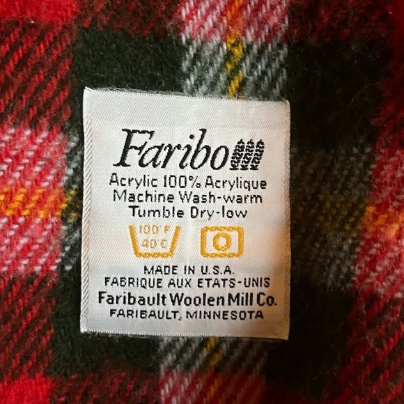Vintage Plaid Grand Macnish 86 Proof Scotch Whisky Blanket
